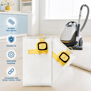 Bolsas de Repuesto Textiles Reutilizables para <span class=keywords><strong>Aspiradora</strong></span> <span class=keywords><strong>Vorwerk</strong></span> Folletto <span class=keywords><strong>VK</strong></span> <span class=keywords><strong>140</strong></span>, Piezas de Repuesto para Uso Doméstico - Product Image 4