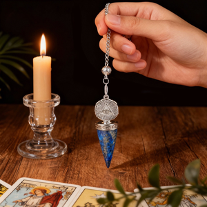 Pendolo in Cristallo di Ametista e Occhio di Tigre per Meditazione e Divinazione, Energizzante e Curativo - Product Image 5