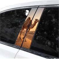 Pegatinas para el pilar B del coche con diseño de toro musculoso, calcomanías realistas de animales para el marco de la ventana, 1 año de garantía, impermeables, de PVC brillante, para decoración exterior de automóviles.
