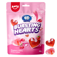 Amos 4D Valentijn Creatieve Snoep Groothandel 3D Barstende Hartvormige Mix Fruit Smaak Gummy Candy