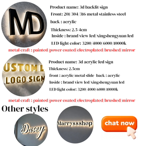 Enseigne commerciale en acrylique rétroéclairée, enseigne 3D pour réception de spa, enseigne extérieure personnalisée, lettres miroir dorées, enseigne LED pour salon de beauté - Product Image 5