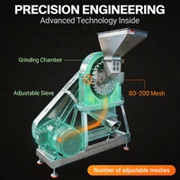 Machine à moudre les poudres en acier inoxydable pour l'industrie alimentaire, unité de traitement des céréales, des épices, du café, du sel et du sucre