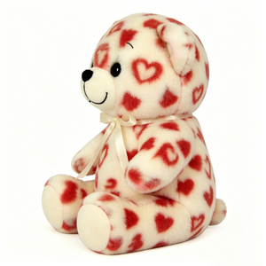 Ours en peluche personnalisé avec imprimé cœur, ours en peluche rouge avec cœur, ours en peluche pour la Saint-Valentin - Product Image 1