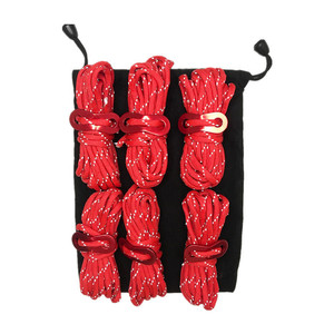 Reflective Paracord 4mm 12m Nylon Outdoor Camping Guy Ropes With Buckles For Tent Setup - Product Image 4