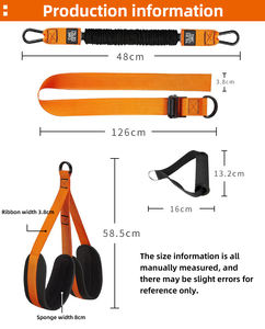 Heavy Duty Workout Fitness Gym Brazo Suspensión acolchada Eslingas colgantes Tirantes AB extraíbles - Product Image 6