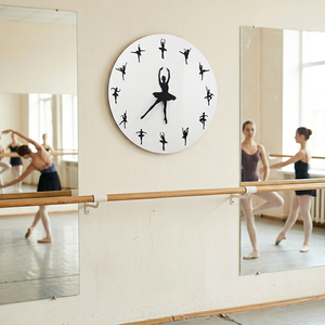 Bianco Orologio Da Parete in Acrilico Ballerina di Danza Orologio Moderna Casa Decorativa di Balletto Delle Ragazze di Orologi di Tempo di Quarzo Analogico Soggiorno - Product Image 2