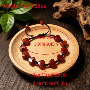 Braccialetto Artigianale con Perline in Pietra Naturale, Motivo a Cuore, Romantico e Trendy, Amore Eterno, <span class=keywords><strong>Regalo</strong></span> per Coppie per San Valentino e Anniversario - Product Image 6