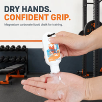 Craie liquide antidérapante avec logo personnalisé 50ml 100ml, carbonate de magnésium, craie liquide sportive pour la musculation, la gymnastique, la pole dance