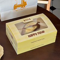 Boîtes à gâteaux en carton blanc jetables écologiques personnalisées avec fenêtre transparente pour la pâtisserie