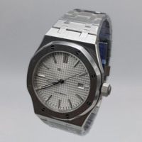 Montre à mouvement NH35, calendrier argenté, montre en acier inoxydable 904L, boîtier octogonal, montre pour homme