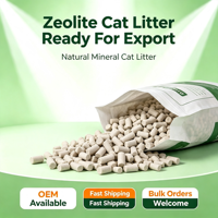 Litière pour chat en zéolite naturelle en gros, granulés de clinoptilolite, éliminateur d'odeurs d'ammoniac, sans poussière, usine OEM, MOQ flexible