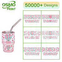 Autocollants décoratifs Osmo Factoroy personnalisés pour gobelets de 3 oz, résistants aux UV, pour transferts, imperméables, écologiques, motif étoiles colorées