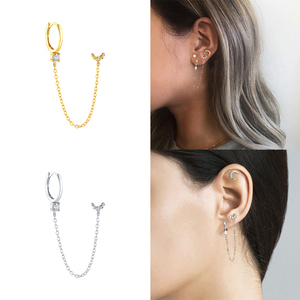 Pendientes Largos ROXI con Diseño de Luna y Diamantes de Imitación para Mujer, Pendientes con Borlas Brillantes en Forma de Luna Creciente - Product Image 6