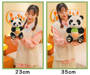 Morbido Peluche <span class=keywords><strong>Panda</strong></span> con Tazza di Bubble Tea, Simpatico Pupazzo Kawaii in 4 Misure per Bambini, Decorazione Cameretta, Regalo di Compleanno - Product Image 5