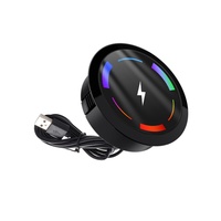 Cargador Inalámbrico Empotrado con Luz RGB de 15W Máx. para Escritorio, Muebles de Oficina y Hotel