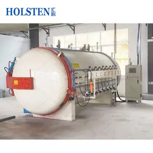 Autoclave Holsten de fibra de carbono compuesto grande autoclave automático de vidrio laminado