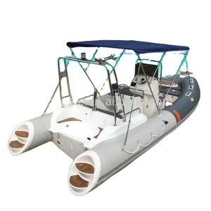 Meilleure vente RIB580B coque en fibre de verre gonflable PVC Tube bateau à rames Premium Yacht pour les sports nautiques - Product Image 1