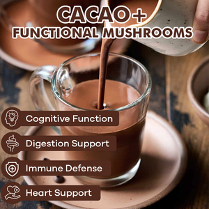 Poudre de chocolat chaud aux champignons, supplément de latte au <span class=keywords><strong>cacao</strong></span> non sucré aux 5 champignons, marque privée - Product Image 2