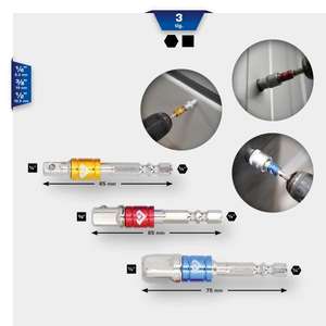 BRILLIANT TOOLS - BT053003 1/4 ''+ 3/8'' + 1/2 ''carré-jeu d'adaptateurs (3 pièces) -EAN 4042146868461 INSERTS POUR VISSER - Product Image 2