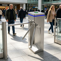 Torniquete de Centro Logístico, Puerta Giratoria con Control de Acceso por Tarjeta RFID para Almacén, Fábrica, Parque Industrial