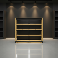 Étagères en bois à double face, présentoirs de vente au détail en bois, étagères de présentation pour supermarchés