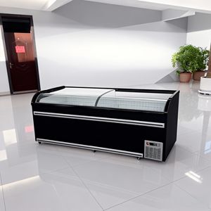 Congelador comercial de exhibición rápida con doble puerta de vidrio para pescado congelado y helados, refrigerador y enfriador para el hogar - Product Image 6