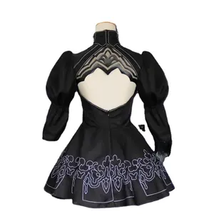 Spiel NieR Automata No.2 Typ B Cosplay Delux Sexy Schwarzes Kleid Kostüm mit Zubehör Halloween Frau Mädchen