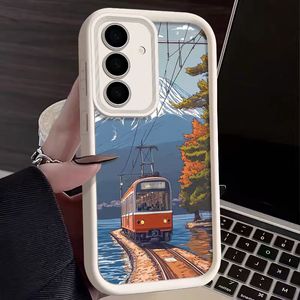 เคสโทรศัพท์ลายการ์ตูนฟูจิซัง สำหรับ Samsung S25 Ultra/S24/A35 ลายรถไฟญี่ปุ่น  แบบอนิเมะ ป้องกันรอยขีดข่วน - Product Image 2
