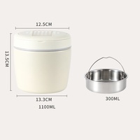 Thermos à soupe isotherme à double paroi 1-3L à large ouverture pour aliments chauds, couvercle anti-fuite, récipient à lunch en acier inoxydable avec cuillère