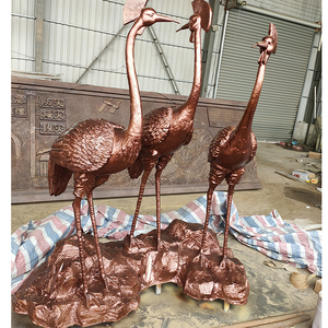 トリ　鳥　銅製　ブロンズ像　彫像　置物　インテリア　工芸品　美術品　A2838 大人気ブロンズ像 動物 インテリア家具 置物 彫刻 銅像 彫像 美術品