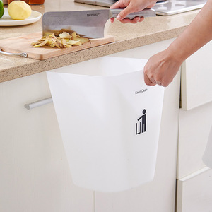 Shuangyi Minimalist Frosted Trash Can <b>Rectangle</b> White And Gray Indoor Waste <b>Bin</b> Large Opening Thickened Kitchen Use - Product Image 1