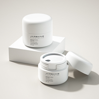 Pot en plastique dépoli personnalisé double couche 30 50g Pots de crème cosmétique vides pour le visage Conteneurs avec disque