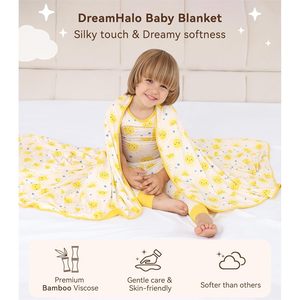 Manta de Bebé Personalizada de Bambú y Rayón, Peso Medio, Doble Cara, Estampado con Diseño de Sol, Ropa de Cama para Cuna de Recién Nacido - Product Image 2