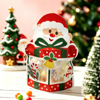 Sacs autoportants de Noël à motif de dessin animé (Père Noël, cerf, lapin) pour collations, biscuits, friandises et cadeaux de fêtes