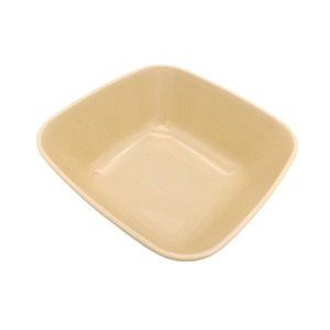 Cuencos de ensalada de fibra de bambú natural sin plástico, cuenco de forma cuadrada orgánica para lavadora de frutas y alimentos, seguridad - Product Image 1