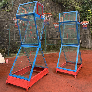 Basketball Training Net <b>Frame</b> With Rim Carbon Steel Spray <b>Paint</b> All Seasons Outdoor Practice Equipment - Product Image 1