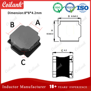 Inducteur de puissance SMD 1MH Henry Original 100% <span class=keywords><strong>8</strong></span>*<span class=keywords><strong>8</strong></span>*4mm à noyau en ferrite semi-blindé, bobine de mode commun à montage en surface pour éclairage LED - Product Image 2