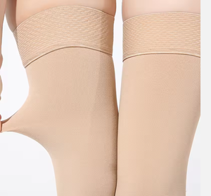 Bas de contention médicaux à bout ouvert, classe II, longueur <span class=keywords><strong>cuisse</strong></span>, 20-30 mmHg, bande supérieure en silicone, tricoté - Product Image 2