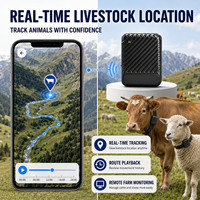 Traceur GPS en temps réel pour bovins et localisateur de moutons, dispositif de gestion du bétail 4G avec support de collier étanche et carte satellite
