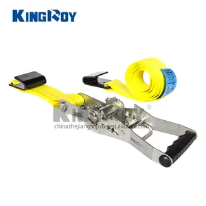 2" /50mm 10000lbs Heavy Duty Logistics Use Cargo Ratchet Tie Down With Flat Hook
