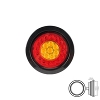 Haute qualité 24V camion LED feu arrière avec couvercle chromé 4 pouces rond 12V LED feu de position latéral accessoires de lumière de voiture