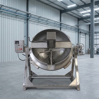 Marmite de cuisson industrielle à double enveloppe, chauffage électrique, inclinable, avec agitateur pour la transformation de sauces, pâtes et confitures de fruits