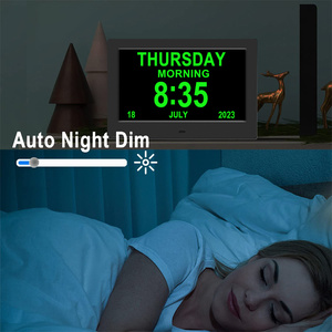 Wifi nói chuyện dayclock kích thước lớn kinh doanh báo động thuốc nhắc nhở <span class=keywords><strong>LCD</strong></span> hiển thị mất trí nhớ đồng hồ - Product Image 3