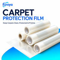 Rouleau de film protecteur LLDPE de qualité supérieure, surface lisse et brillante, longueur 300 m, pour la protection professionnelle des sols