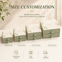 Boîte coulissante double tiroir personnalisable en gros avec gaufrage, pelliculage mat et doublure en éponge pour emballage d'huiles essentielles et de parfums