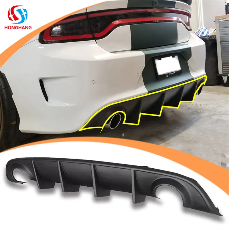 Honghang Brand Factory Manufacture ABS Rear Lip Spoilers  Rear Bumper Lip Rear Diffusers For Dodge Charger SRT 2015-2022