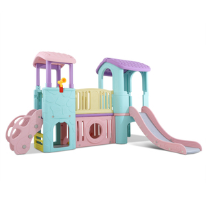 Manufacturer Climbing Slide Cartoon Baby Indoor Plastic Slide Set Small Slide Combination Toy