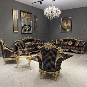 Resmi Klasik Türk Ahşap Villa Daire Otel Mobilyası Müşteri Arap Seti Kraliyet Oturma Odası Koltuğu Fabrika Fiyatı ile - Product Image 3