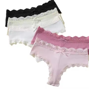 Biancheria intima di pizzo all'ingrosso per le donne Sexy a metà vita comoda ad alta elasticità mutandine traspiranti da donna - Product Image 4