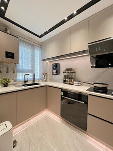 Armarios de Cocina de Madera Maciza de Estilo Nórdico, Gabinetes de Cocina Modulares Personalizados con Isla - Product Image 2